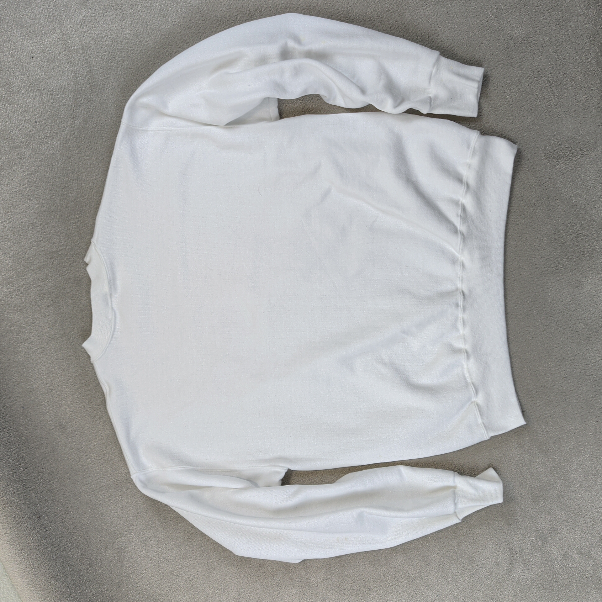 Vintage 80s Women's Graphic Sweatshirt XL White Mask Design Artsy Unique Cotton — photo 7