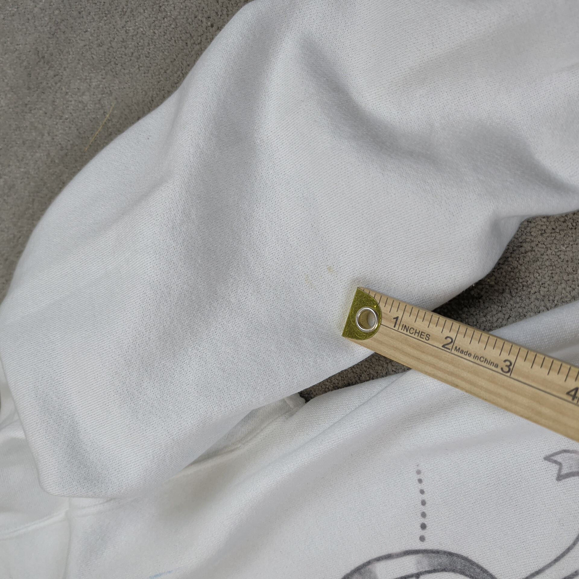 Vintage 80s Women's Graphic Sweatshirt XL White Mask Design Artsy Unique Cotton — photo 3